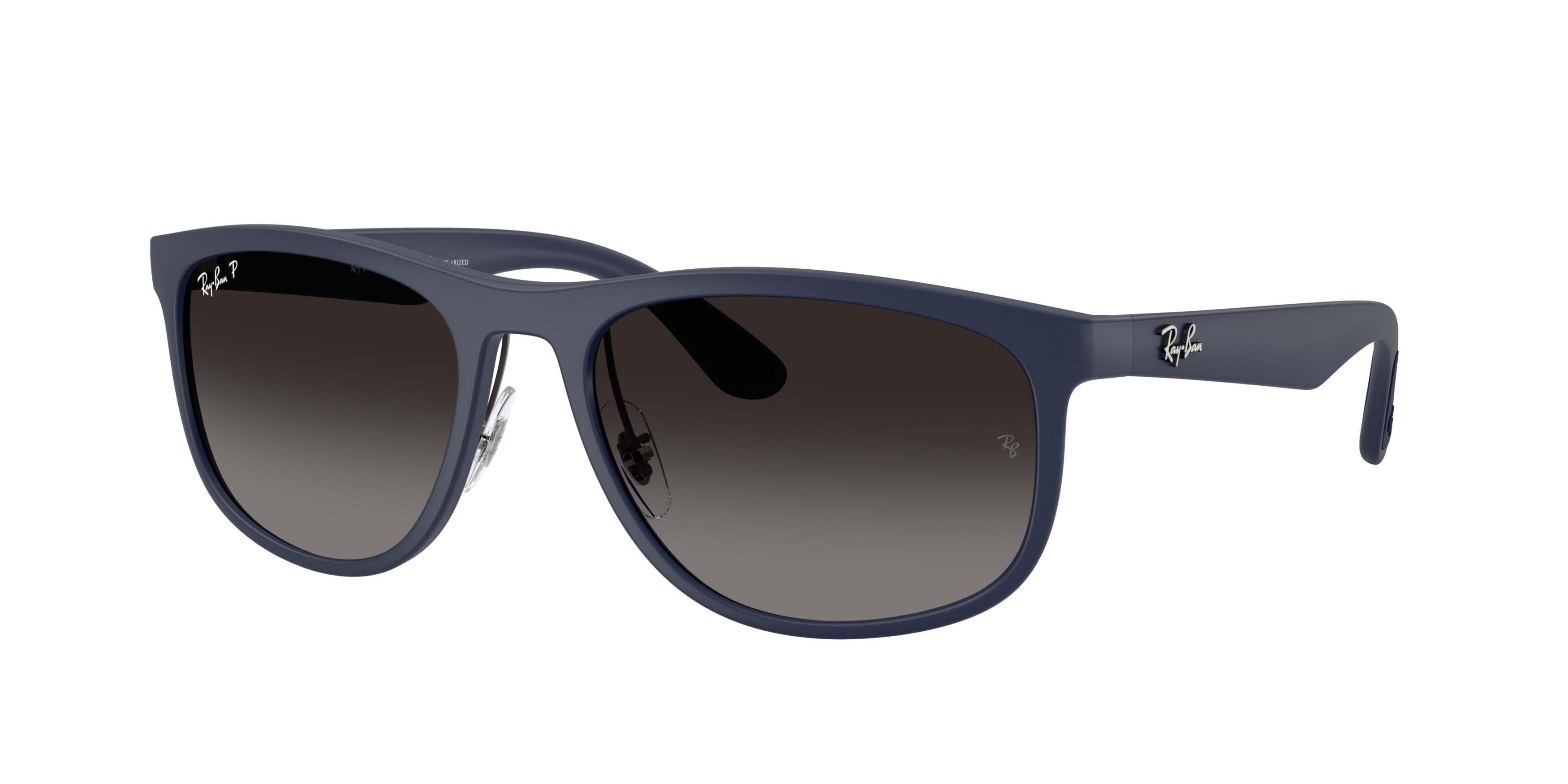 Ray-Ban RB4468 Liteforce Grey Gradient Polarized Sunglasses – Matte Sand Dark Blue